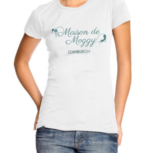 Maison de Moggy Edinburgh Ladies T Shirt, White