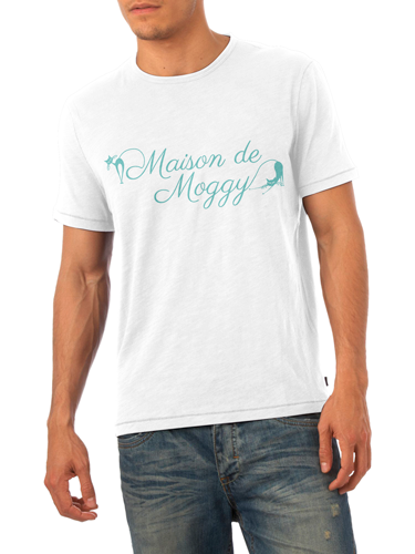Maison de Moggy Logo Mens White T-Shirt